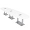 Skutchi Designs 45 in W, 165.75 in L, 29 in H, Engineered Wood Top, White HAR-BOVL-46X168-DOU-ELEC-XD09 - alternate 1